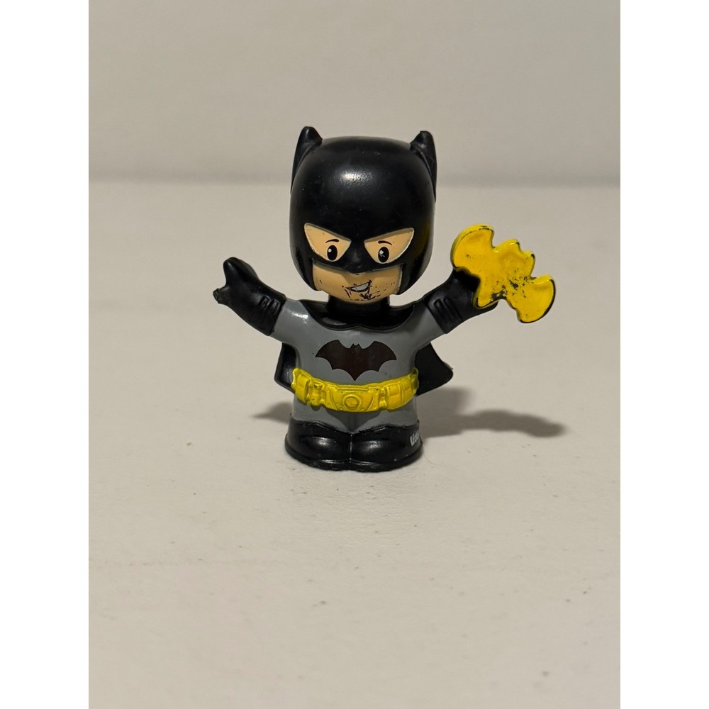 Batman Little People Fisher-Price DC Super Friends Figure Grey Black Suit Toy